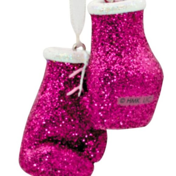 Fight Like a Girl Boxing Breast Cancer Ornament - Picture 2 of 3